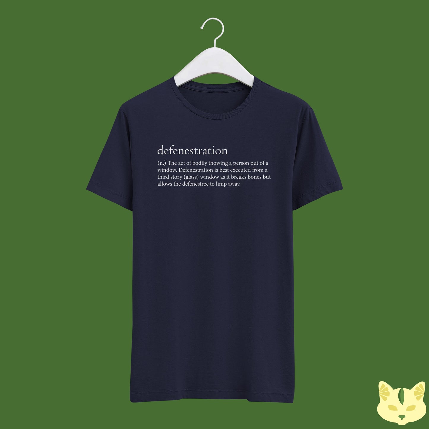 Defenestration Text T-Shirt